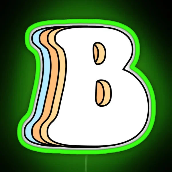 Letter B RGB Neon Sign