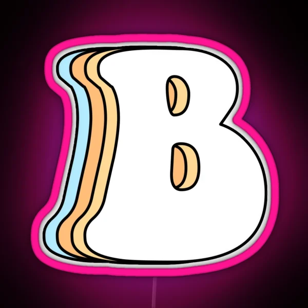 Letter B RGB Neon Sign