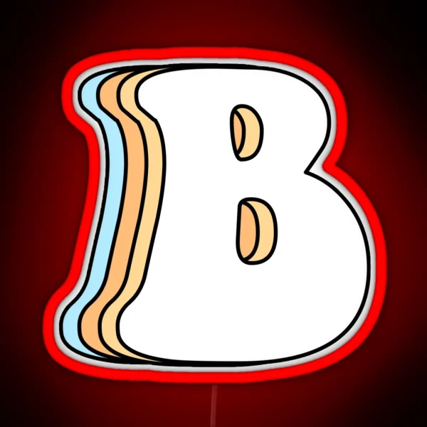 Letter B RGB Neon Sign