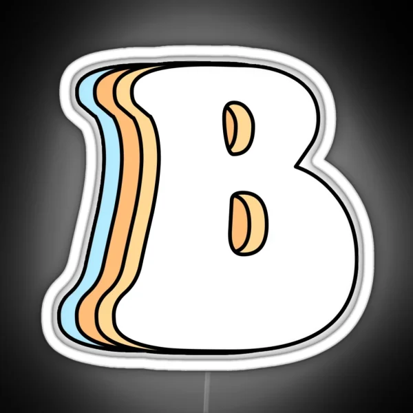 Letter B RGB Neon Sign
