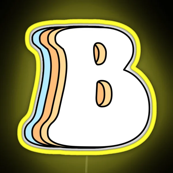 Letter B RGB Neon Sign