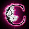 Customizable LED monogram initial floral letter C sign decoration lighting