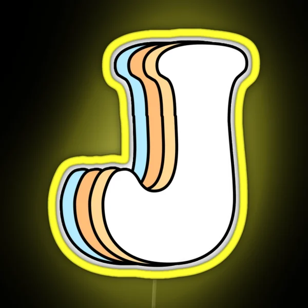 Letter J RGB Neon Sign