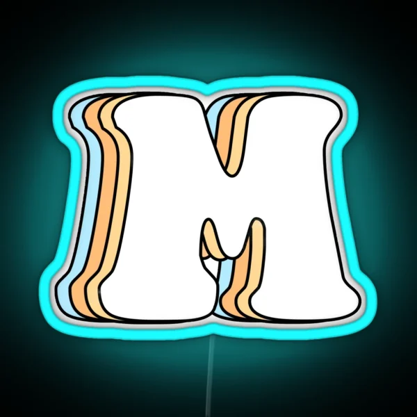 Letter M RGB Neon Sign