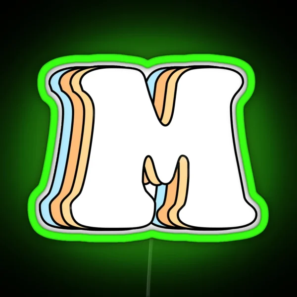 Letter M RGB Neon Sign