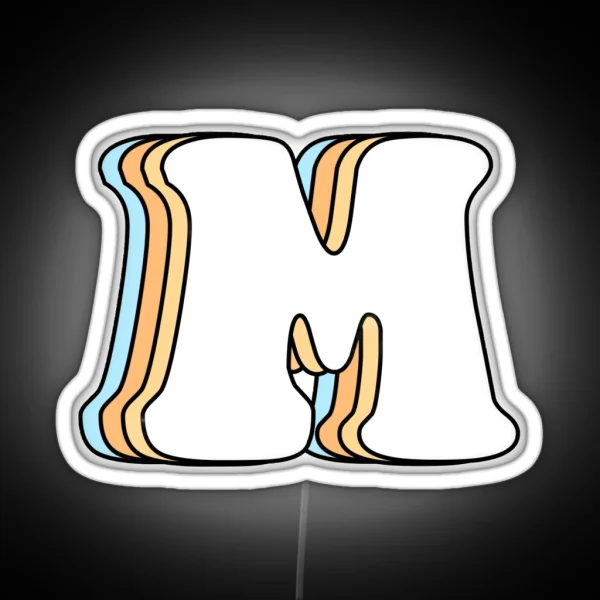 Letter M RGB Neon Sign
