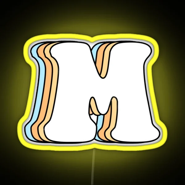 Letter M RGB Neon Sign