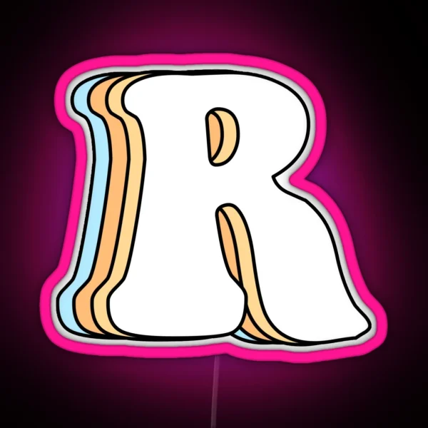 Letter R RGB Neon Sign