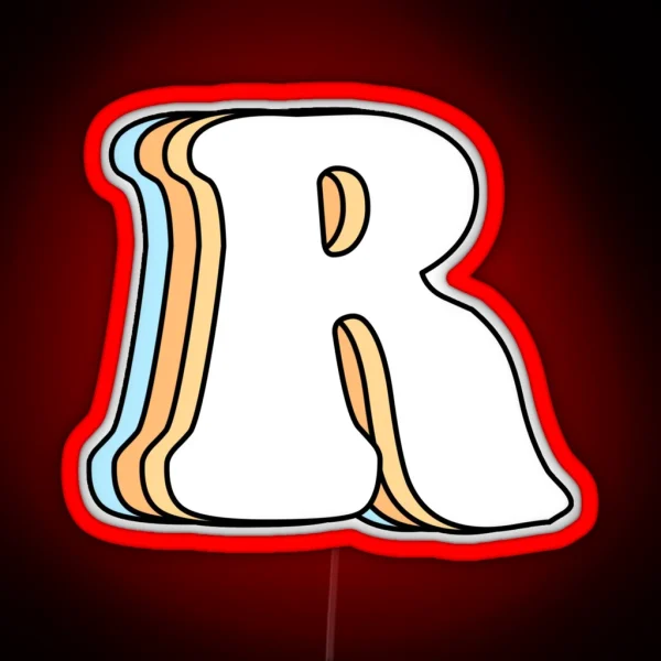 Letter R RGB Neon Sign