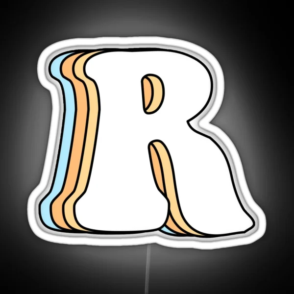 Letter R RGB Neon Sign