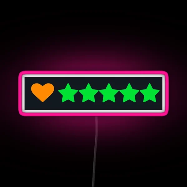 Letterboxd 5 Star Review RGB Neon Sign