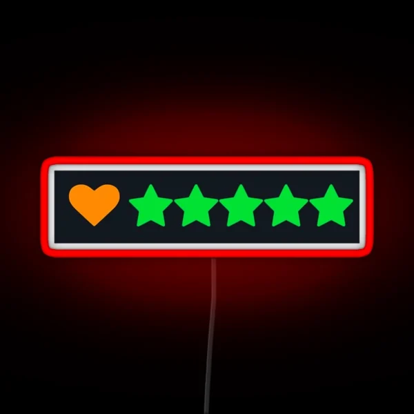 Letterboxd 5 Star Review RGB Neon Sign