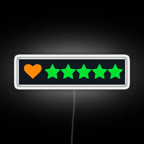 Letterboxd 5 Star Review RGB Neon Sign