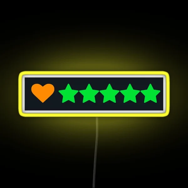 Letterboxd 5 Star Review RGB Neon Sign