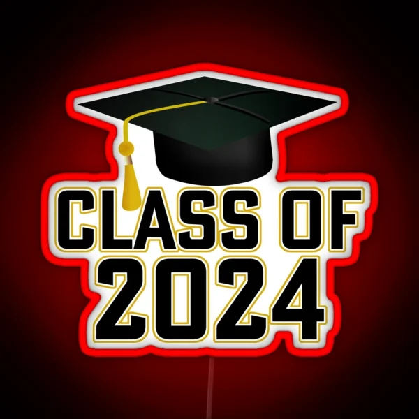 Letterman Style Class Of 2024 RGB Neon Sign