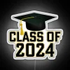 Customizable Letterman Style Class of 2024 Neon Sign with RGB Lighting