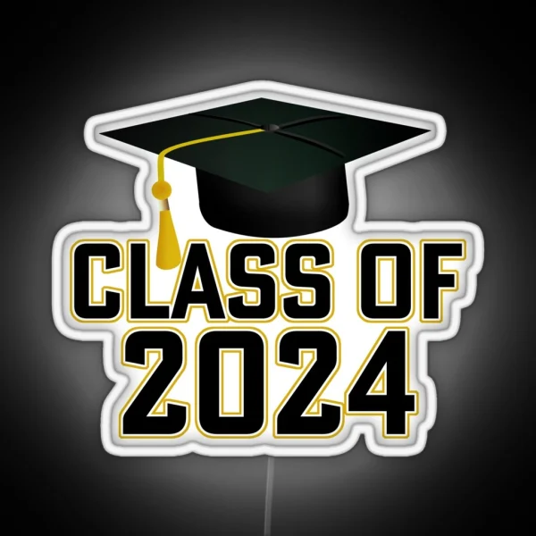 Letterman Style Class Of 2024 RGB Neon Sign