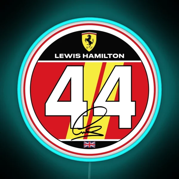 Lewis Hamilton 2025 RGB Neon Sign