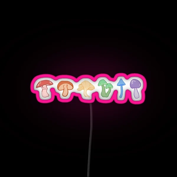 LGBT Pride Mushrooms RGB Neon Sign