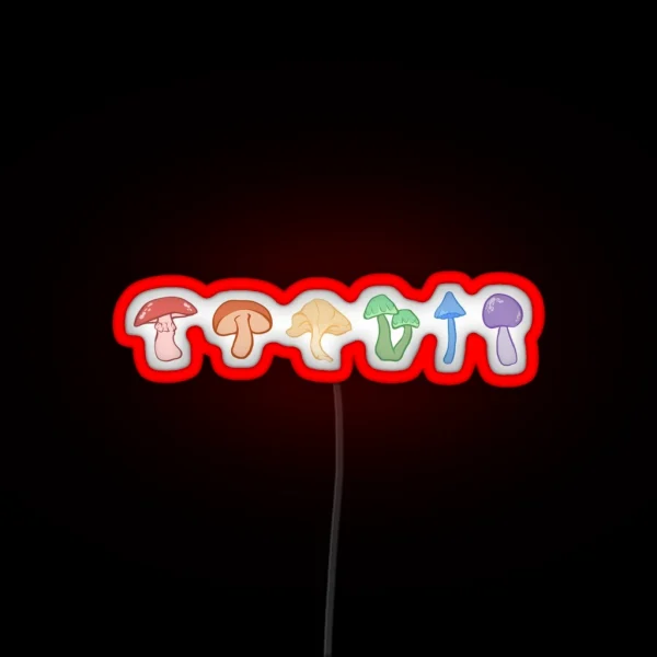 LGBT Pride Mushrooms RGB Neon Sign