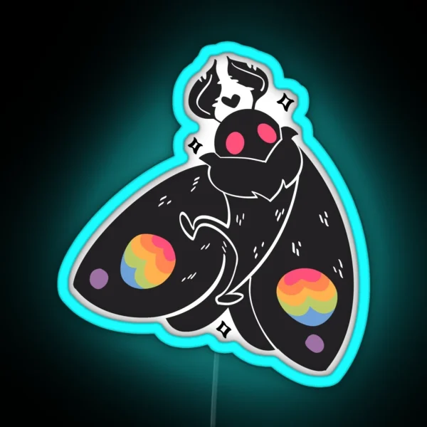 LGBTQIA Pride Mothman RGB Neon Sign