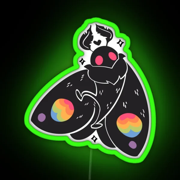 LGBTQIA Pride Mothman RGB Neon Sign