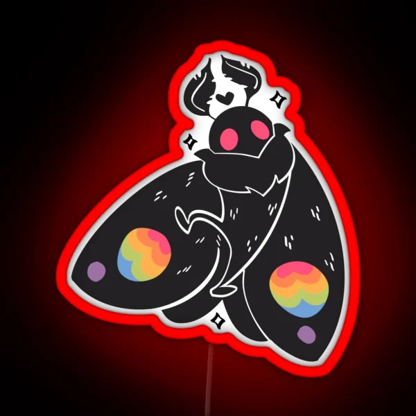 LGBTQIA Pride Mothman RGB Neon Sign