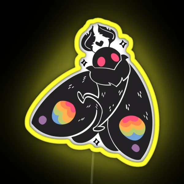 LGBTQIA Pride Mothman RGB Neon Sign