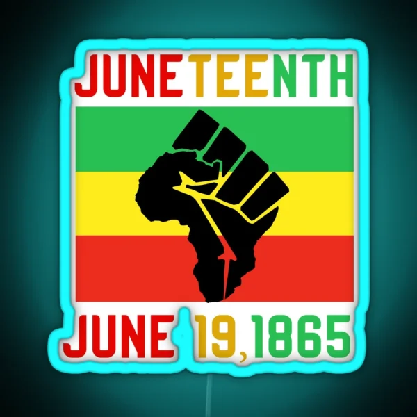 Liberation Commemoration Juneteenth Jubilee RGB Neon Sign