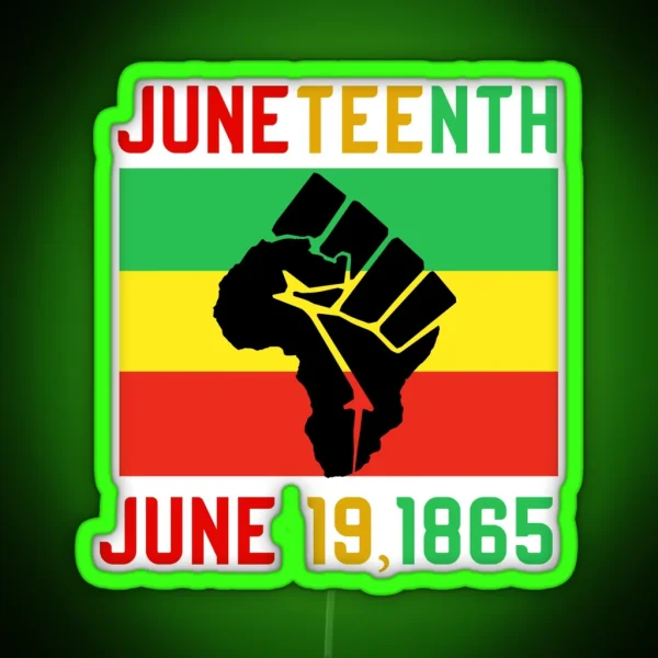 Liberation Commemoration Juneteenth Jubilee RGB Neon Sign