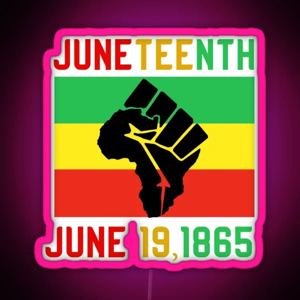 Liberation Commemoration Juneteenth Jubilee RGB Neon Sign