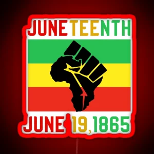 Liberation Commemoration Juneteenth Jubilee RGB Neon Sign