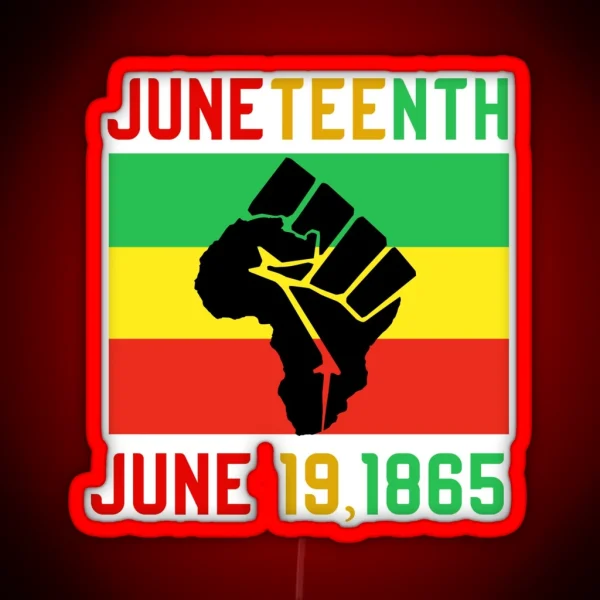 Liberation Commemoration Juneteenth Jubilee RGB Neon Sign