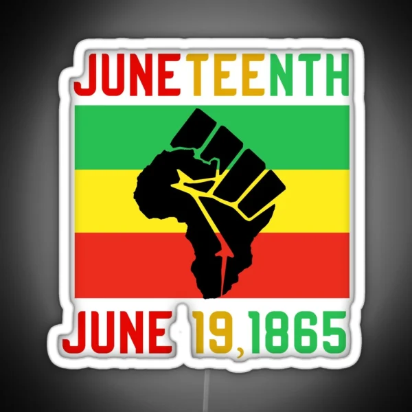Liberation Commemoration Juneteenth Jubilee RGB Neon Sign