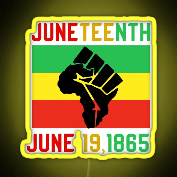 Liberation Commemoration Juneteenth Jubilee RGB Neon Sign