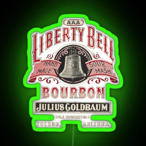 Liberty Bell Bourbon Hand Made Sour Mash RGB Neon Sign