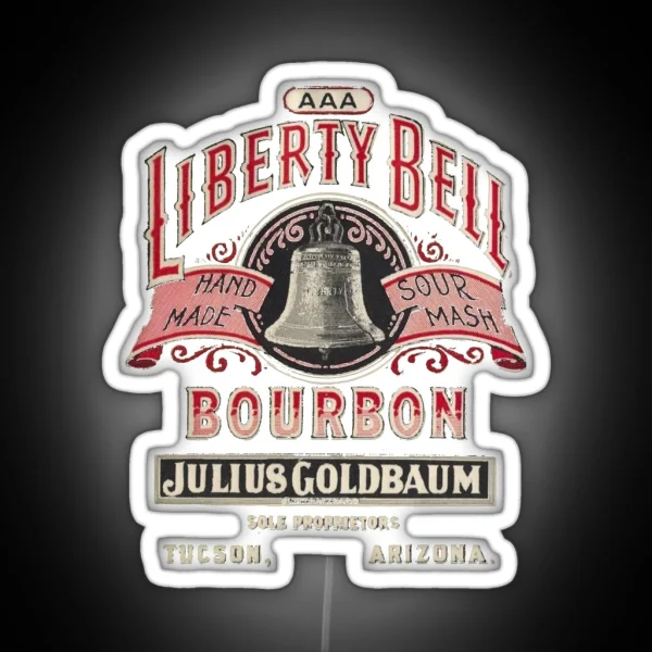 Liberty Bell Bourbon Hand Made Sour Mash RGB Neon Sign