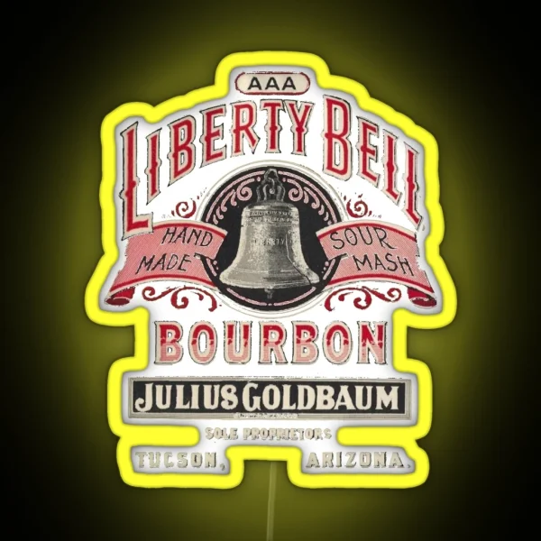 Liberty Bell Bourbon Hand Made Sour Mash RGB Neon Sign