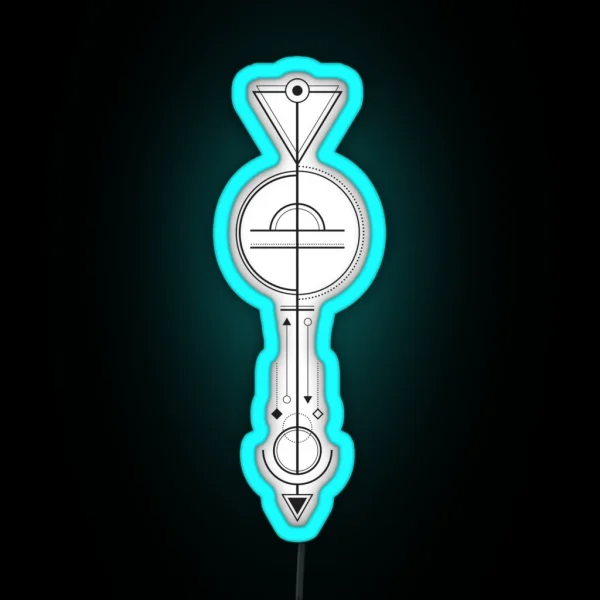 Libra Astrology Zodiac Arrow RGB Neon Sign