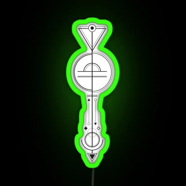 Libra Astrology Zodiac Arrow RGB Neon Sign