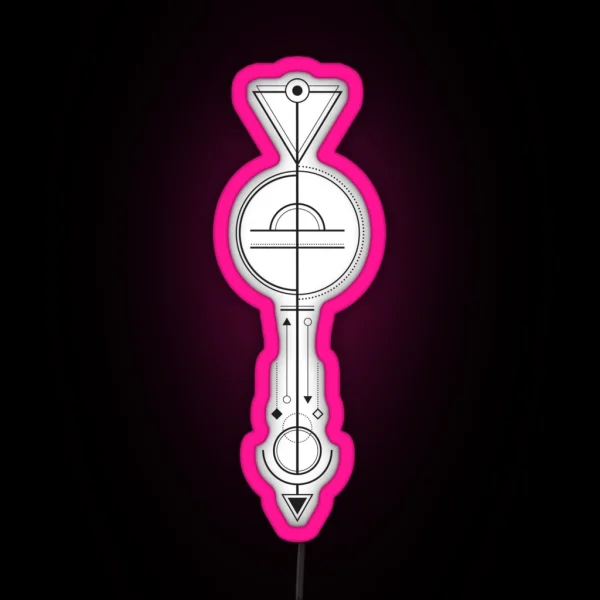 Libra Astrology Zodiac Arrow RGB Neon Sign