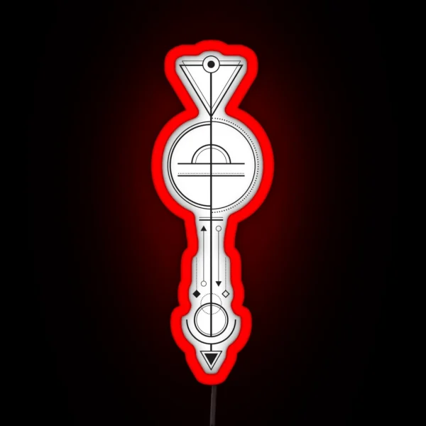 Libra Astrology Zodiac Arrow RGB Neon Sign