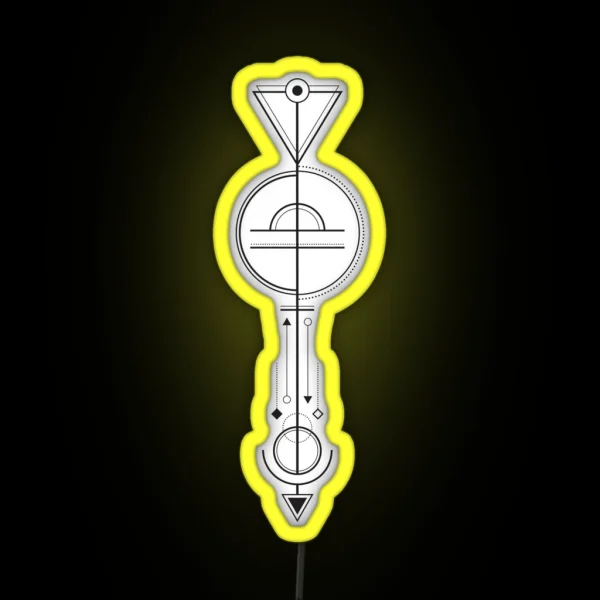 Libra Astrology Zodiac Arrow RGB Neon Sign