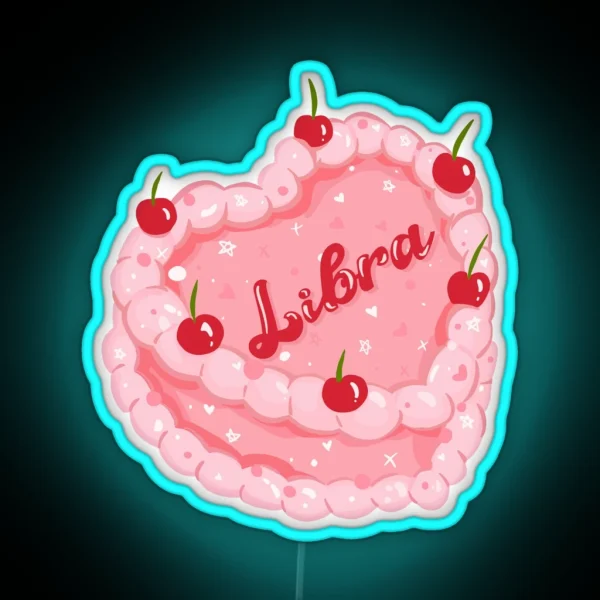 Libra Cake RGB Neon Sign
