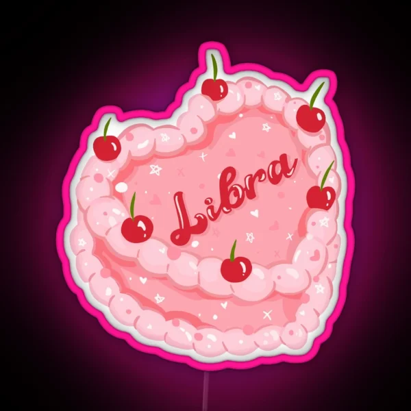 Libra Cake RGB Neon Sign