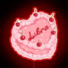 Libra Scales Symbolism Cake topper with Vibrant Neon Accents
