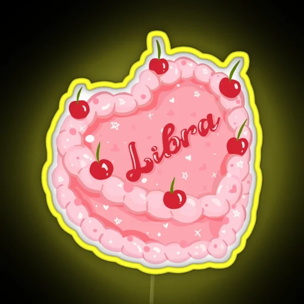 Libra Cake RGB Neon Sign