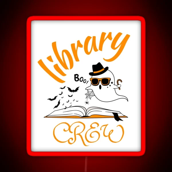 Library Boo Crew Design RGB Neon Sign