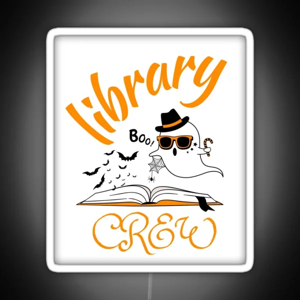Library Boo Crew Design RGB Neon Sign