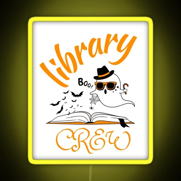 Library Boo Crew Design RGB Neon Sign